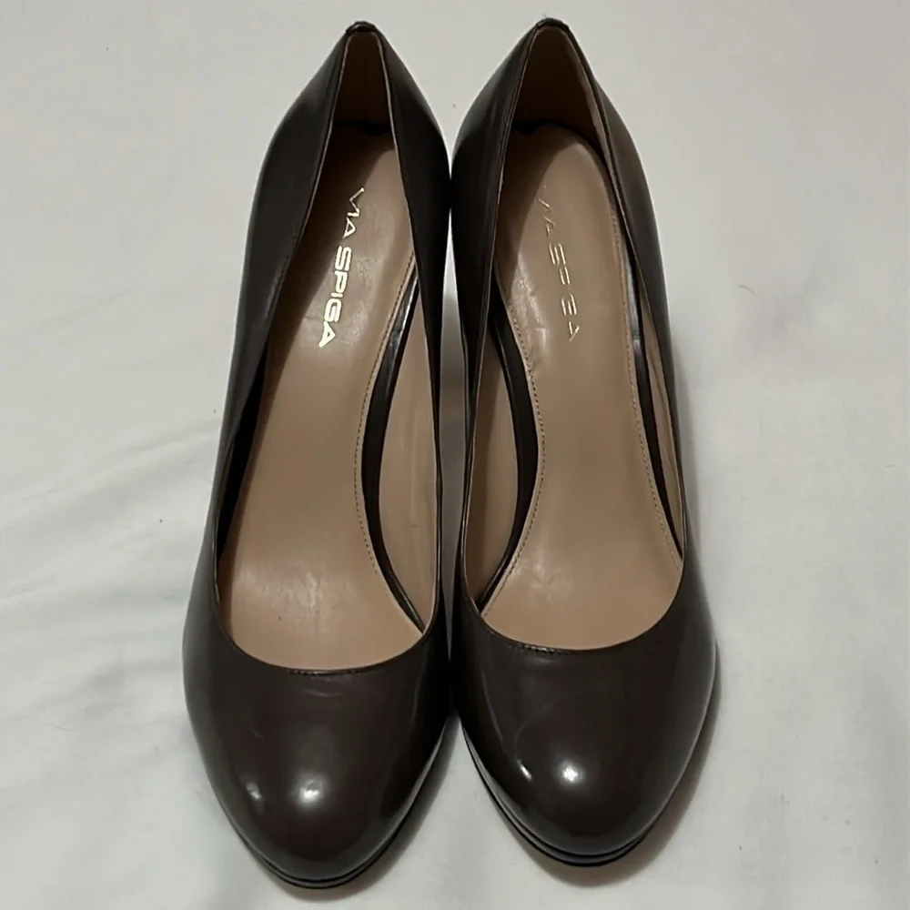 Via Spiga Chocolate Leather Heels